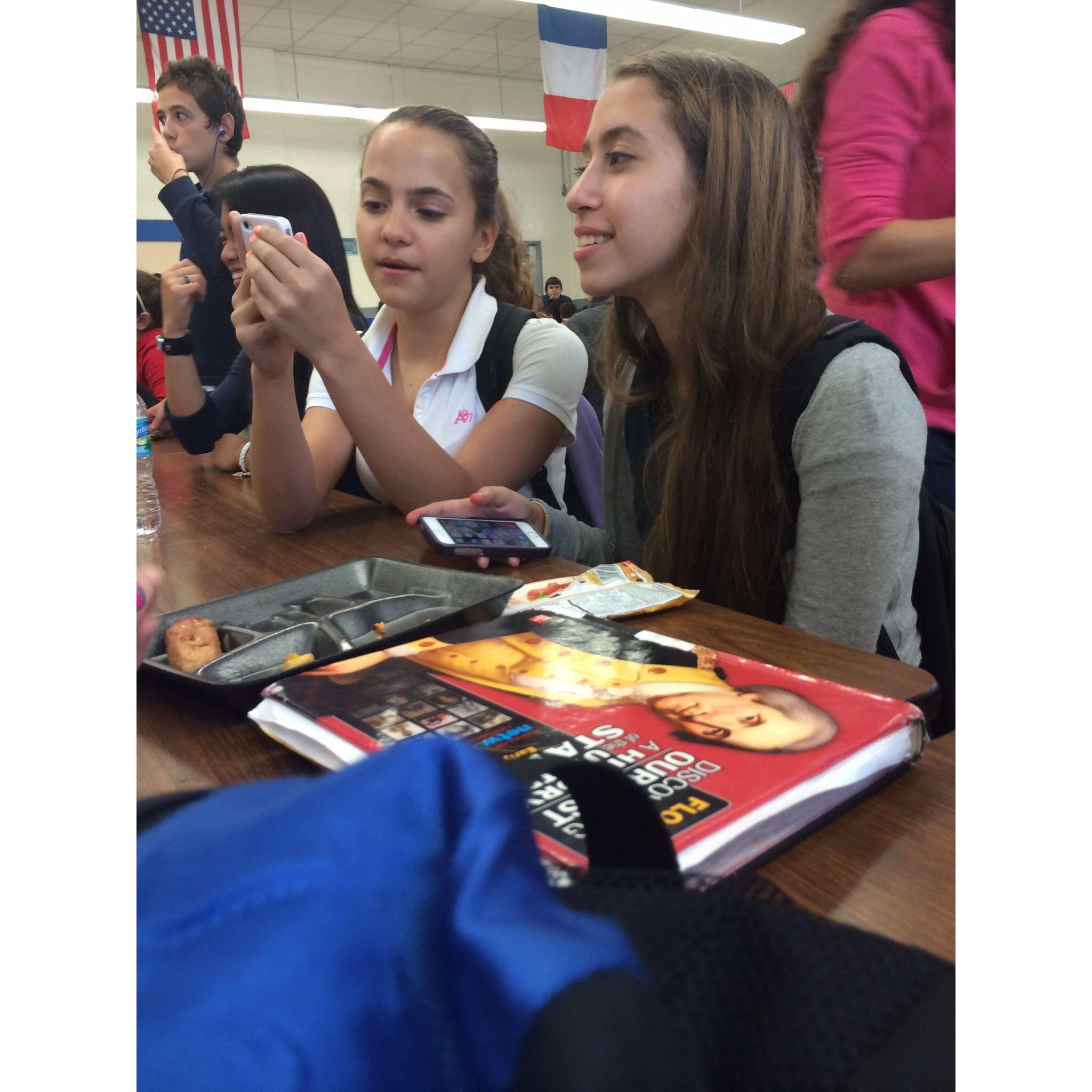 2014 - At first glance this picture doesn't make sense... but if you zoom in closely, you see Mike in the upper left corner and I during the same lunch in middle school.