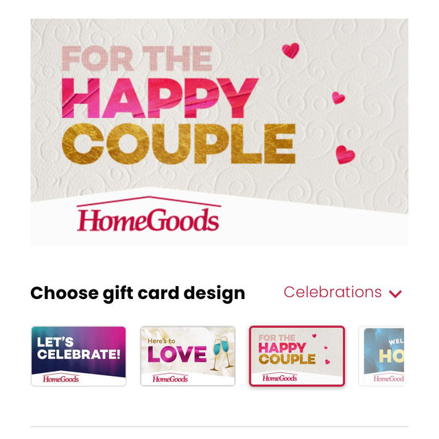 HomeGoods Gift Cards
