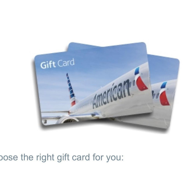 American Airlines Gift Card