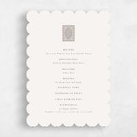Beige Wedding Program - Poplar