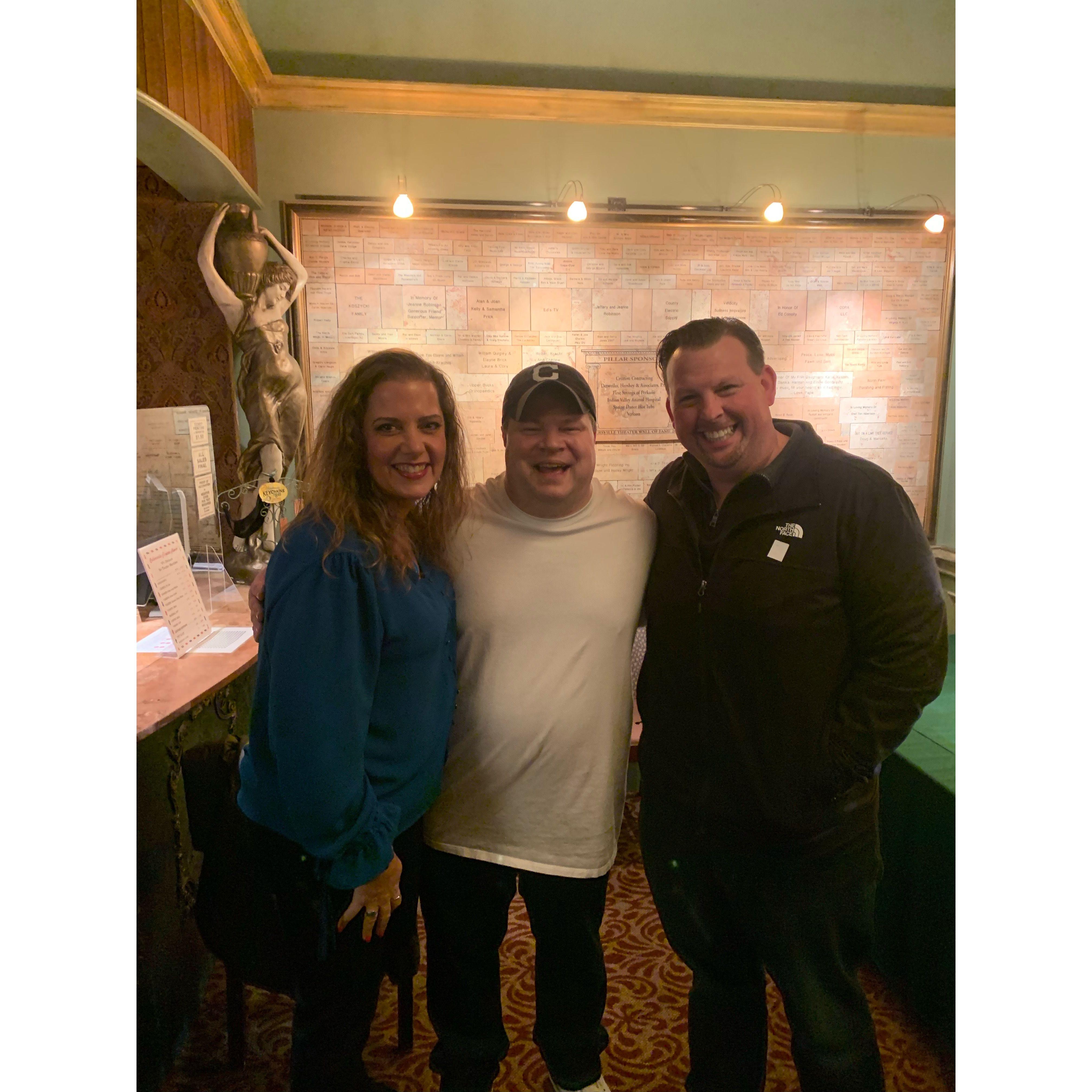 One of our first dates to a comedy show in Sellersville PA, 2022