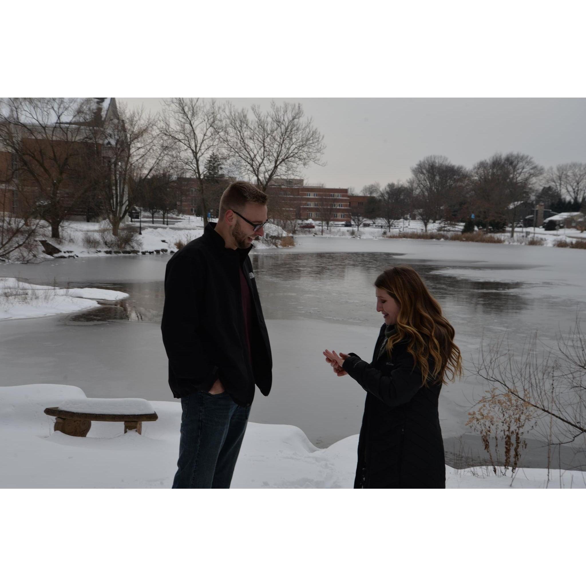 When Tommy told Kathleen about her ring. The apple doesn't fall far from the tree...