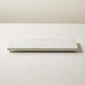 Terrazzo White Rectangular Serving Platter