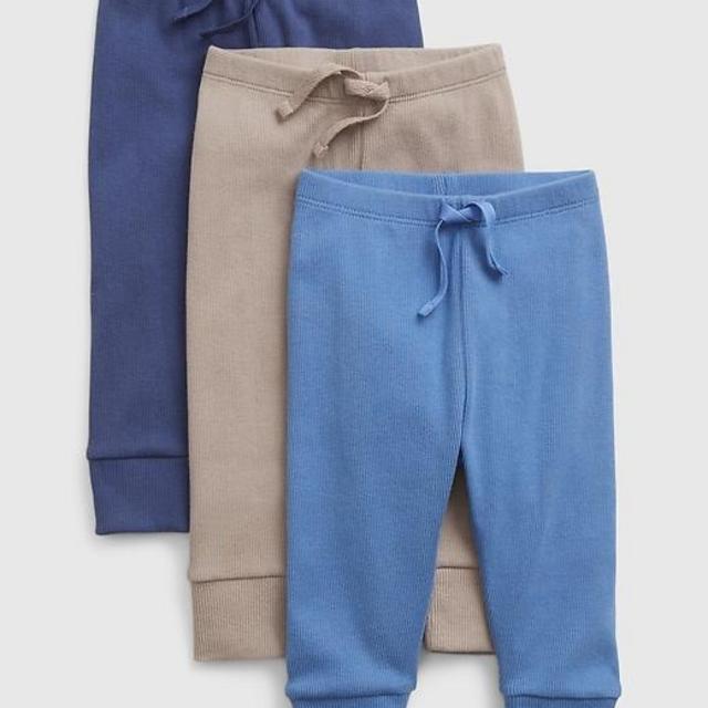 100% Organic Cotton Pull-On Pants (3-Pack) 0-3 Months