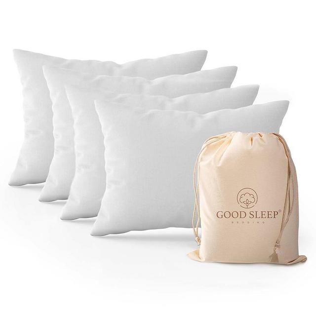 Set of 4 Pillow Cases Queen Standard, 800 TC 100% Egyptian Cotton, Great for Hair & Skin Care, Silky Soft Sateen Weave Pillow Covers for Bed Pillow, Improves Sleep Quality, 4" Hem Pillowcases, White