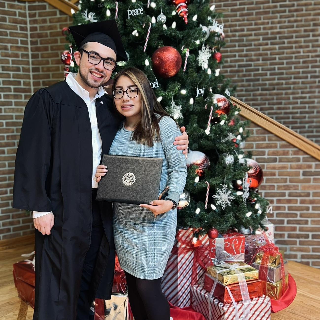 Celebrating Arnold's Bachelor graduation!