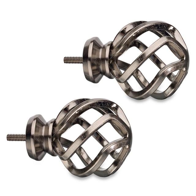 Cambria® Premier Complete Birdcage Finials in Graphite (Set of 2)