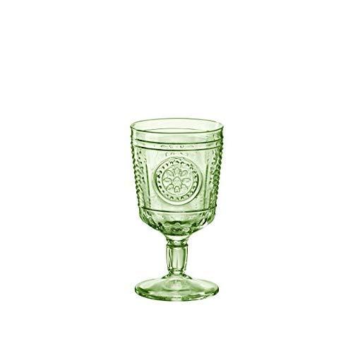 Bormioli Rocco 335945GRS021524 Romantic Stemware Glass, Set of 4, 10.75 oz, Pastel Green