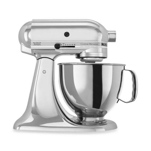 KitchenAid® Custom Metallic® Series 5 Quart Tilt-Head Stand Mixer in Chrome
