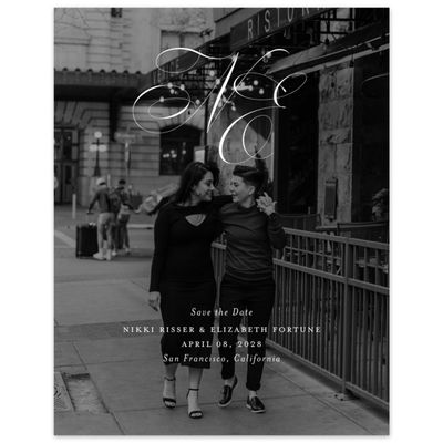 White Simple Wedding Digital Save the Date - Thorn Photo