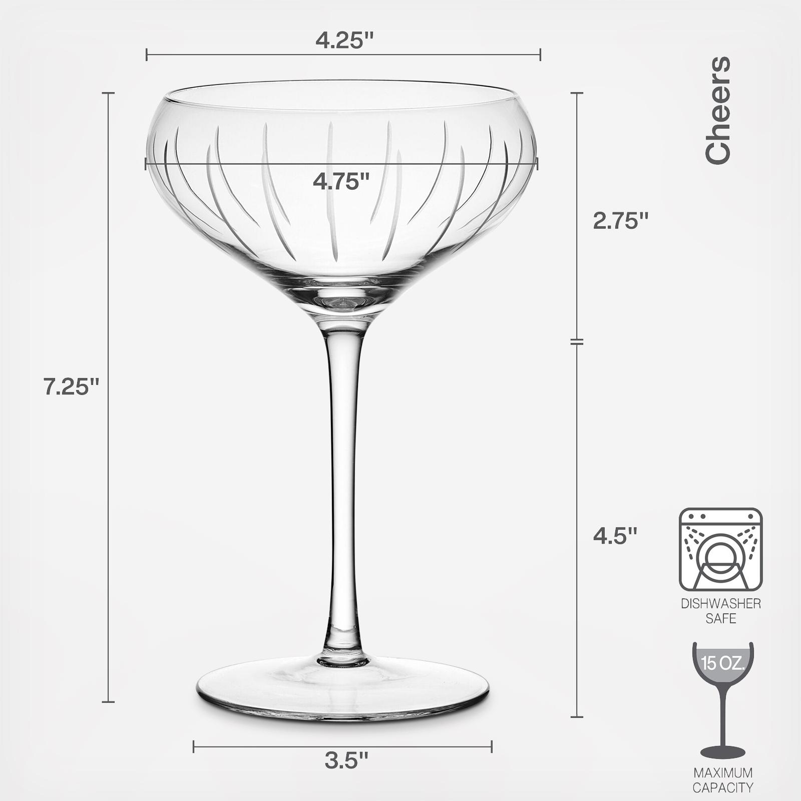 Mikasa Cheers Coupe Cocktail Champagne Glasses - Thumbnail 3