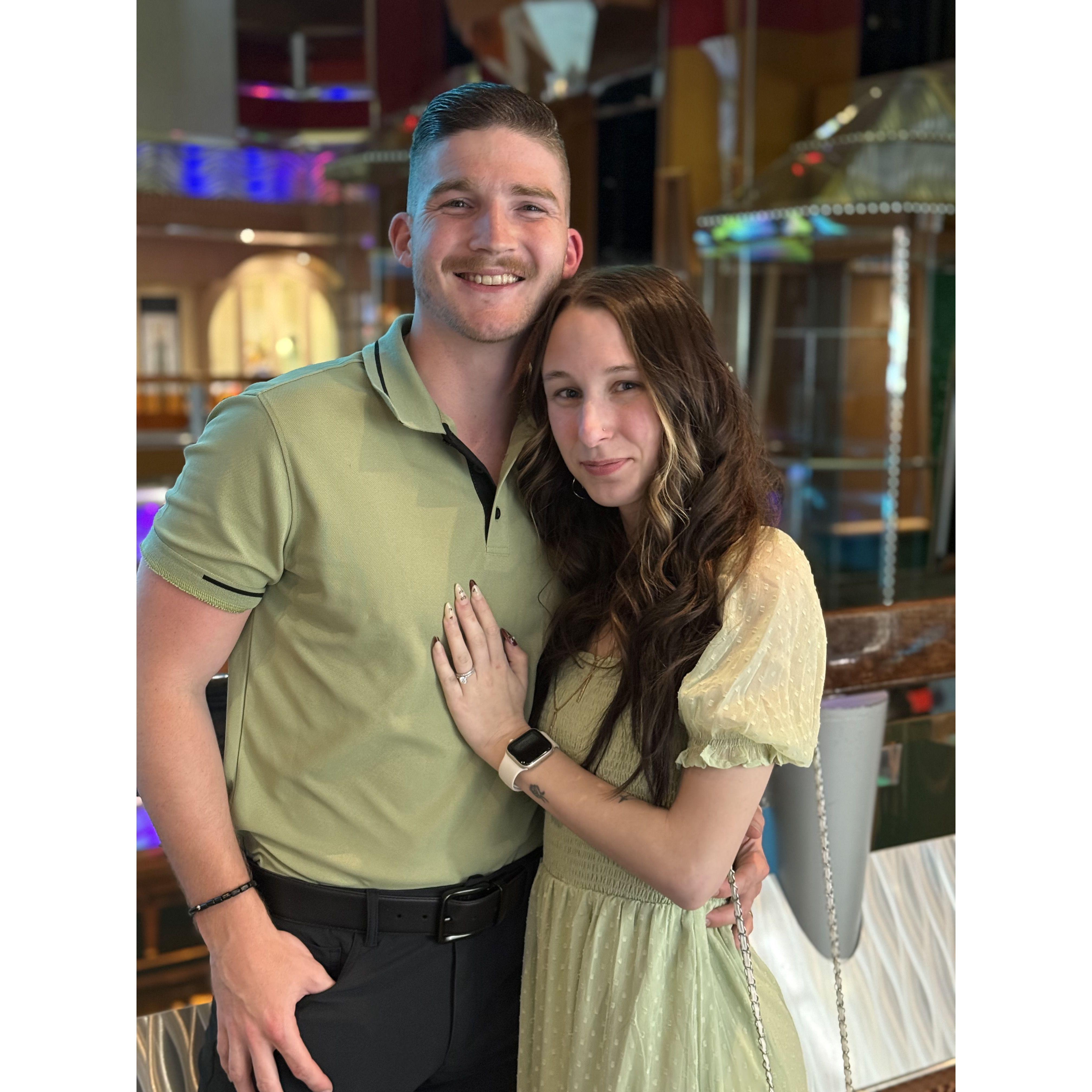 The day we boarded our first cruise together.