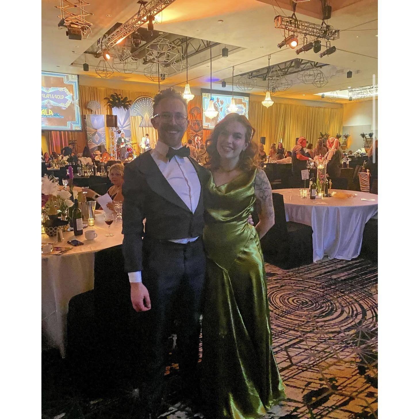 Here we are at the same Gala we got engaged, just the year after