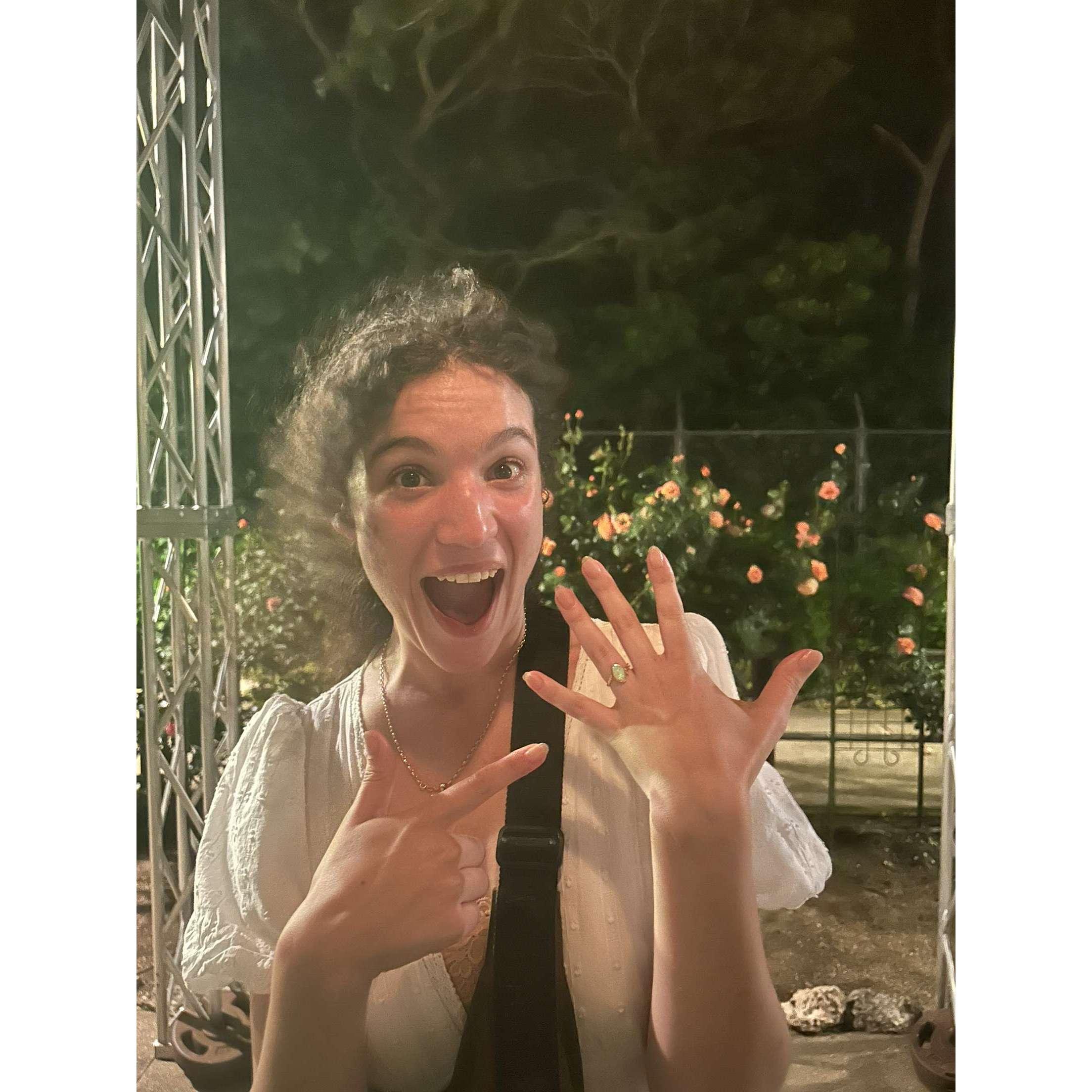 Ben captured Andrea's face of elation and excitement after he proposed!
