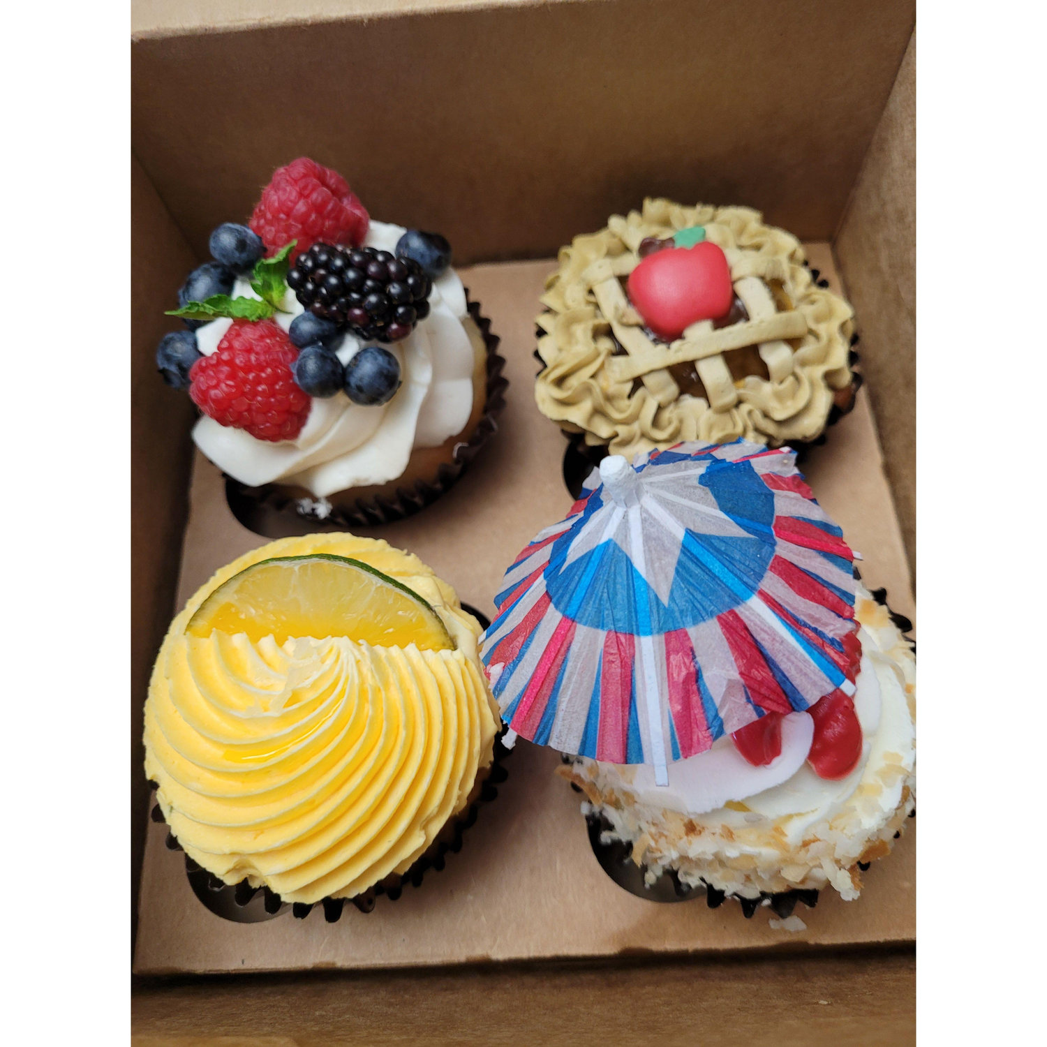 Cupcakes from Batter and Dough Baking Company for Cory's birthday. They tasted just as good as they looked.
