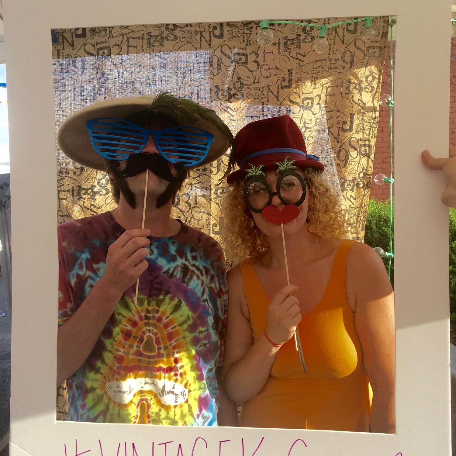 Funny story about this photo… first off, the chops are real! We saw the opportunity to take a photo for a chance to win a gift card and, we won a $50 gift card to an antique store in KC!