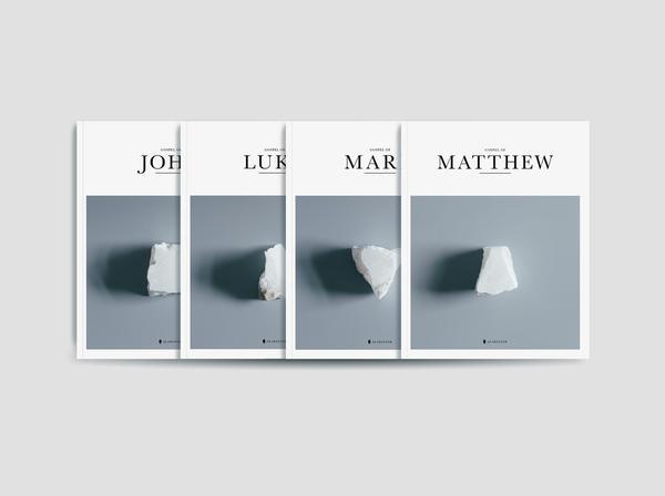 The Four Gospels: The story of Jesus, with visual imagery and thoughtful design.