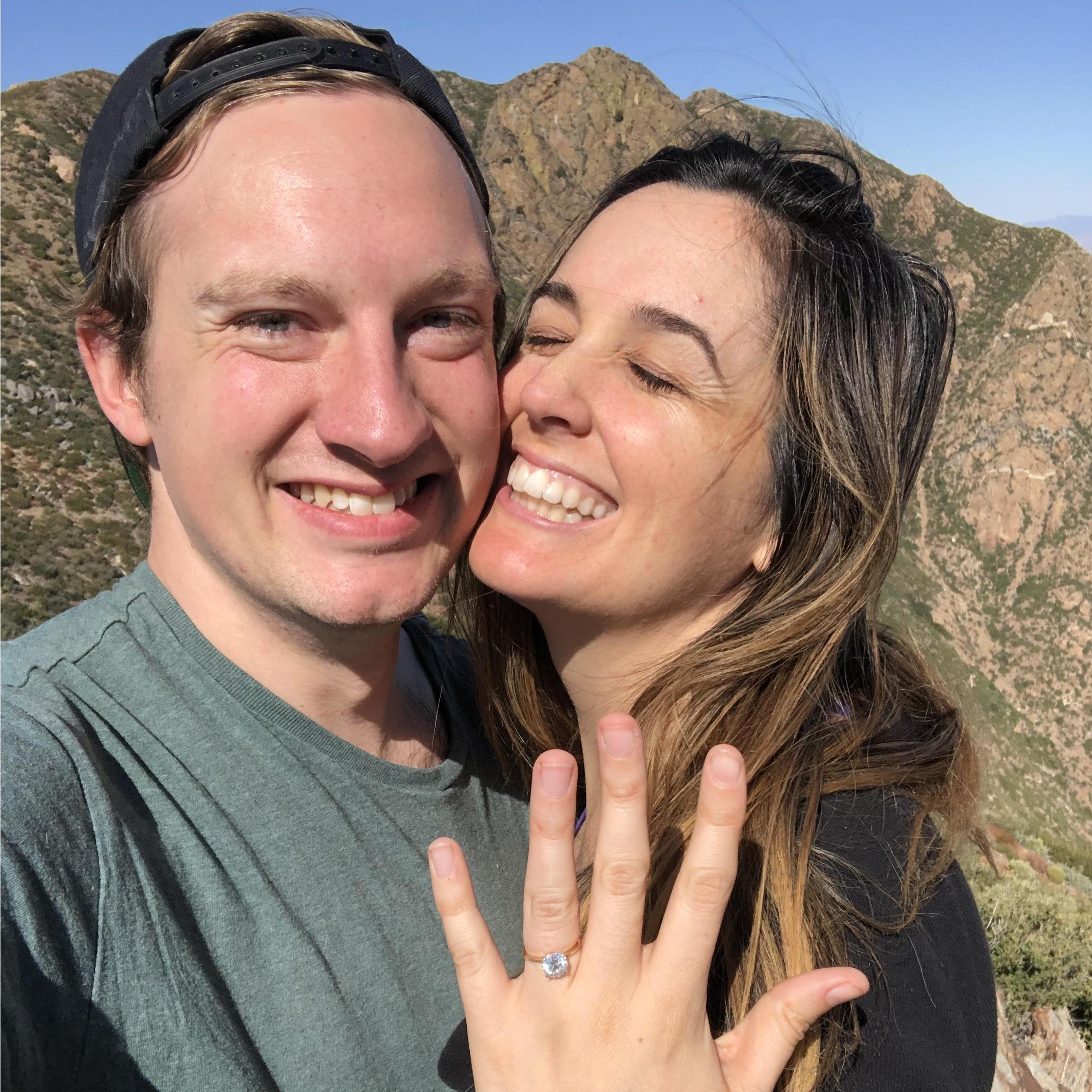 The happy happy moment of officially being engaged!