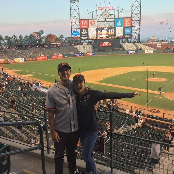 Spencer surprised Andria with club level seats to the Giants game 2016