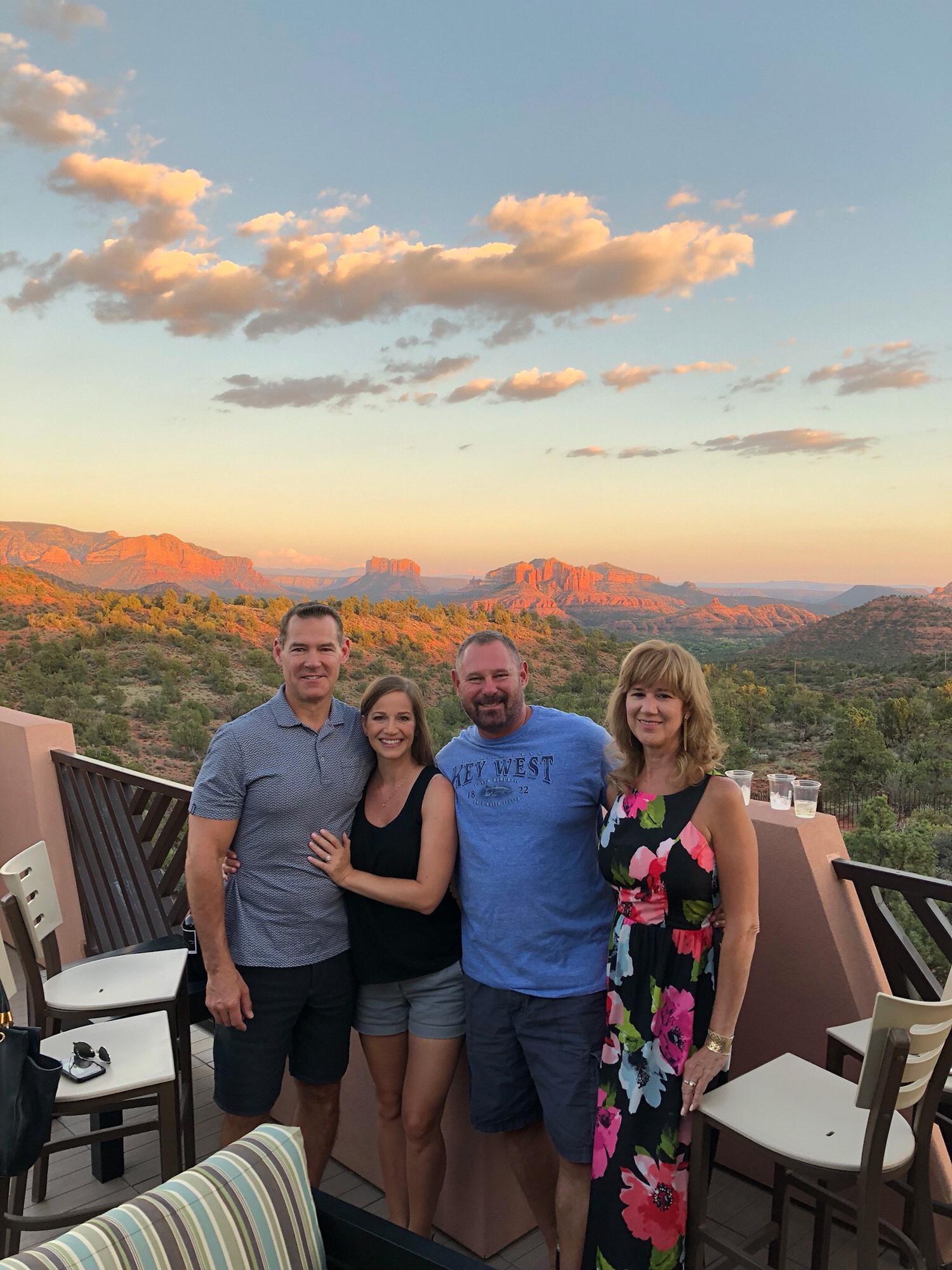 Mike & MiChele surpised Theanna by flying into Sedona for the proposal!