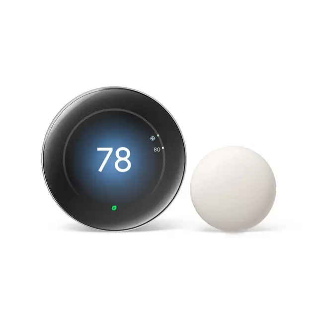 Google Nest Learning Thermostat with Nest Temperature Sensor - Silver