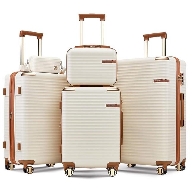 Joyway Luggage Sets 3 Piece,Expandable Hard Shell Suitcase Set with Spinner Wheels, Lightweight Travel Luggage set with TSA Lock(White,Luggage Sets 5 Piece)