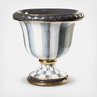Sterling Check Pedestal Stripe Urn
