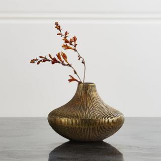 Mini Antique Brass Bud Vase