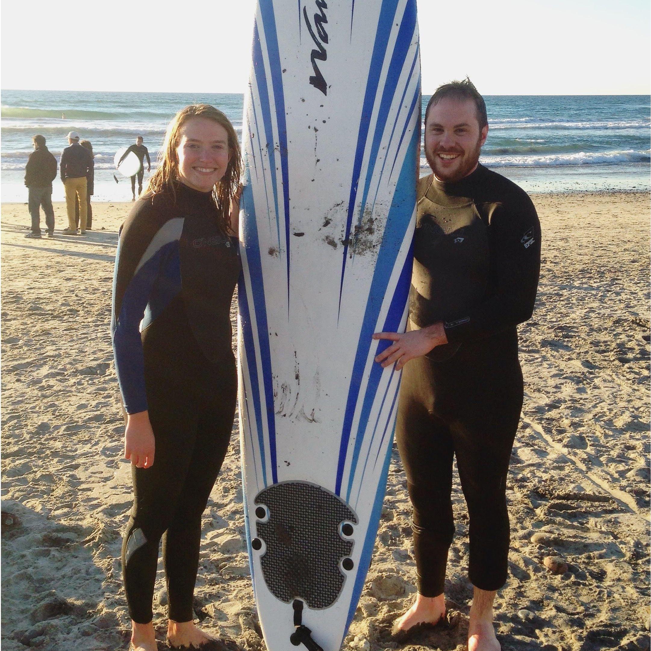 Surfing Lesson in CA!