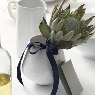 White Fluted Vase
