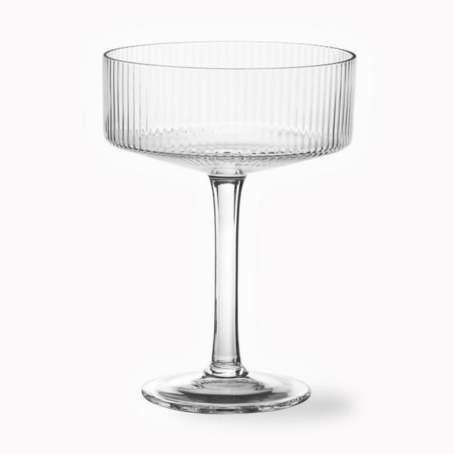 Modern Optic Coupe Glasses, Set of 4