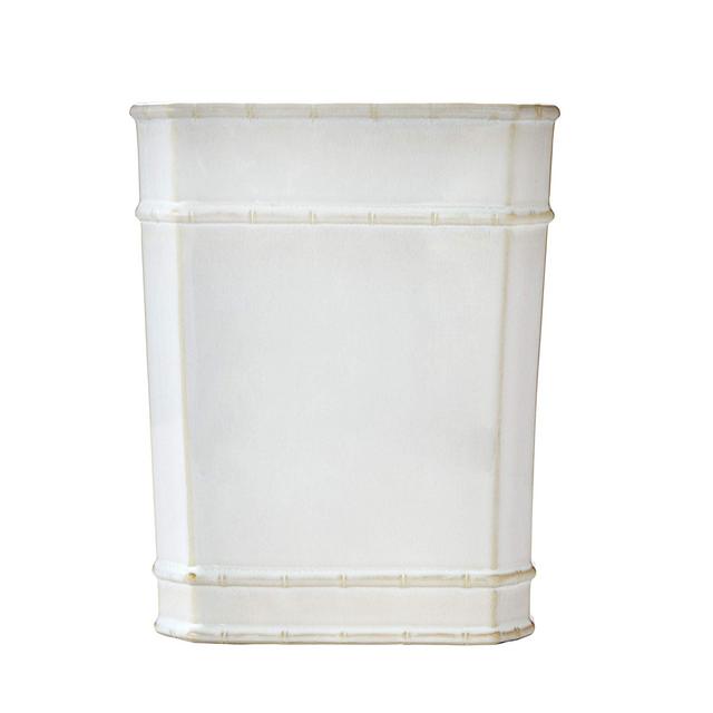 SKL Home Vern Yip Bamboo Lattice Waste Basket, White