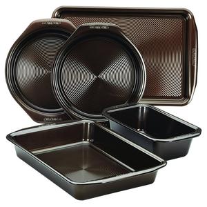Meyer Corporation - Circulon Nonstick Bakeware 5-Piece Bakeware Set, Chocolate Brown
