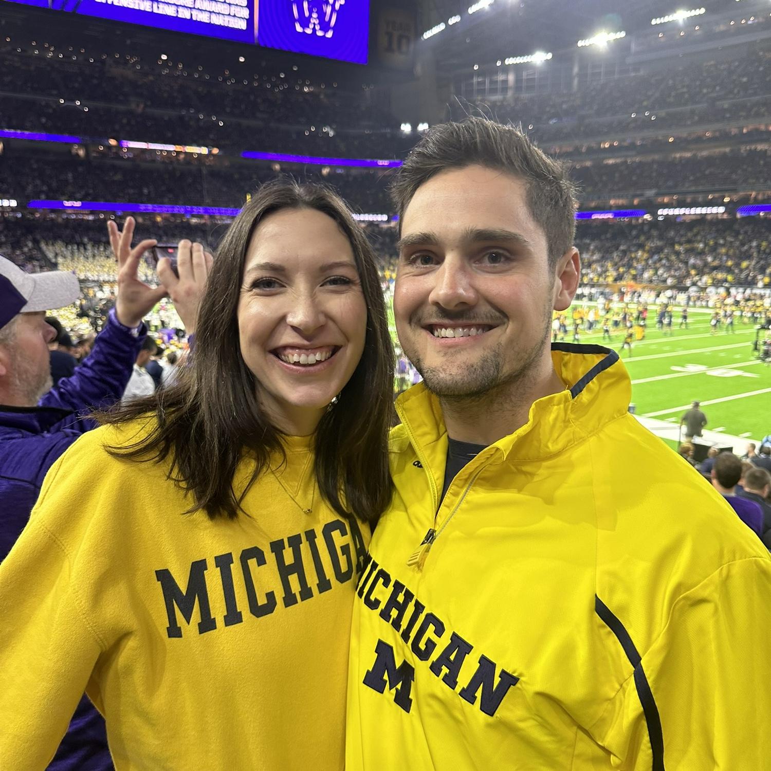 At the 2024 College Football National Championship in Houston, Texas. Go Blue!