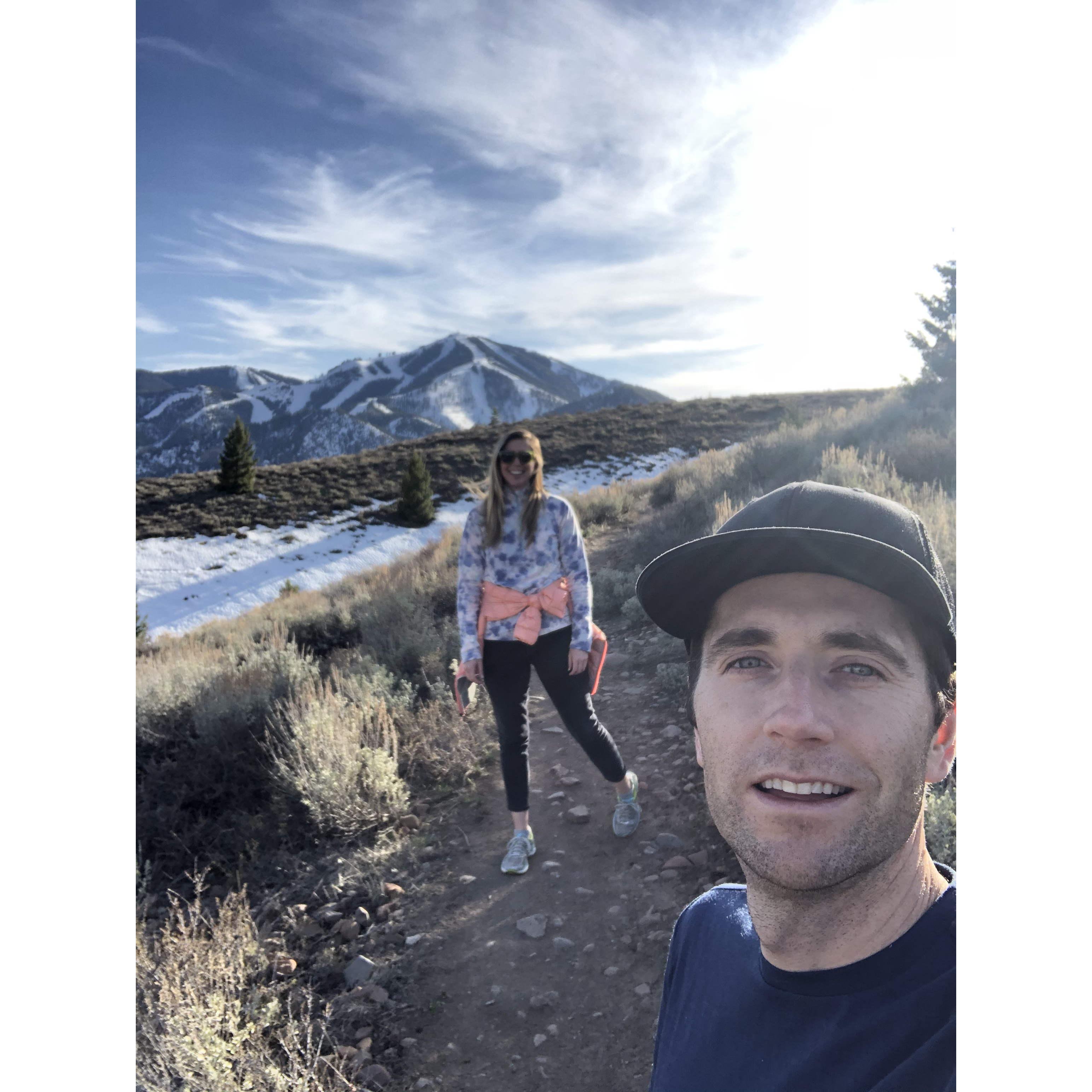 Apr 2020 - Early pandemic days in Sun Valley - First hike emerging after having covid!