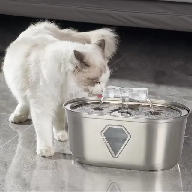 PETMAKER 3.5L Stainless Steel Cat Water Fountain