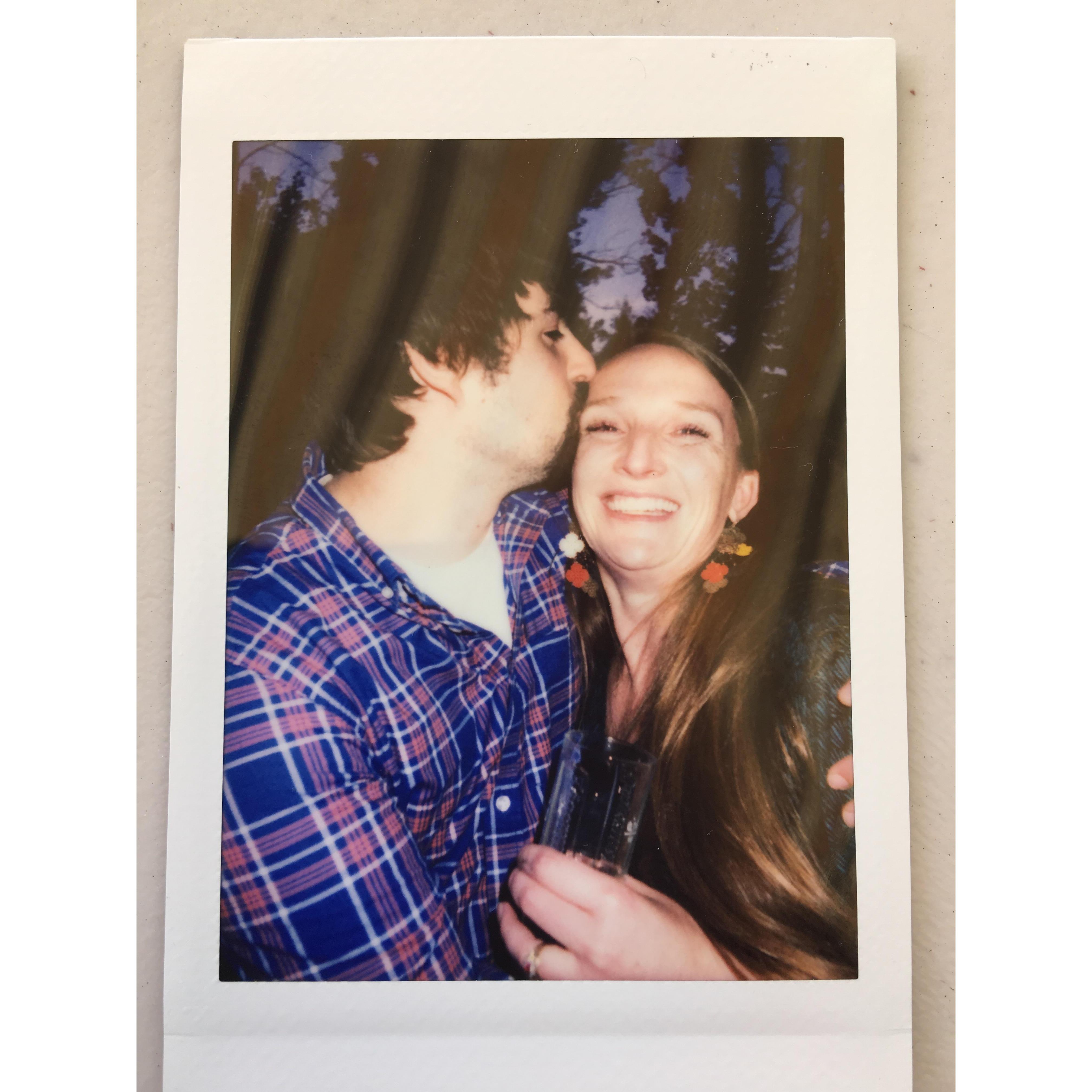 Amy snapped this mini Polaroid the night we got engaged