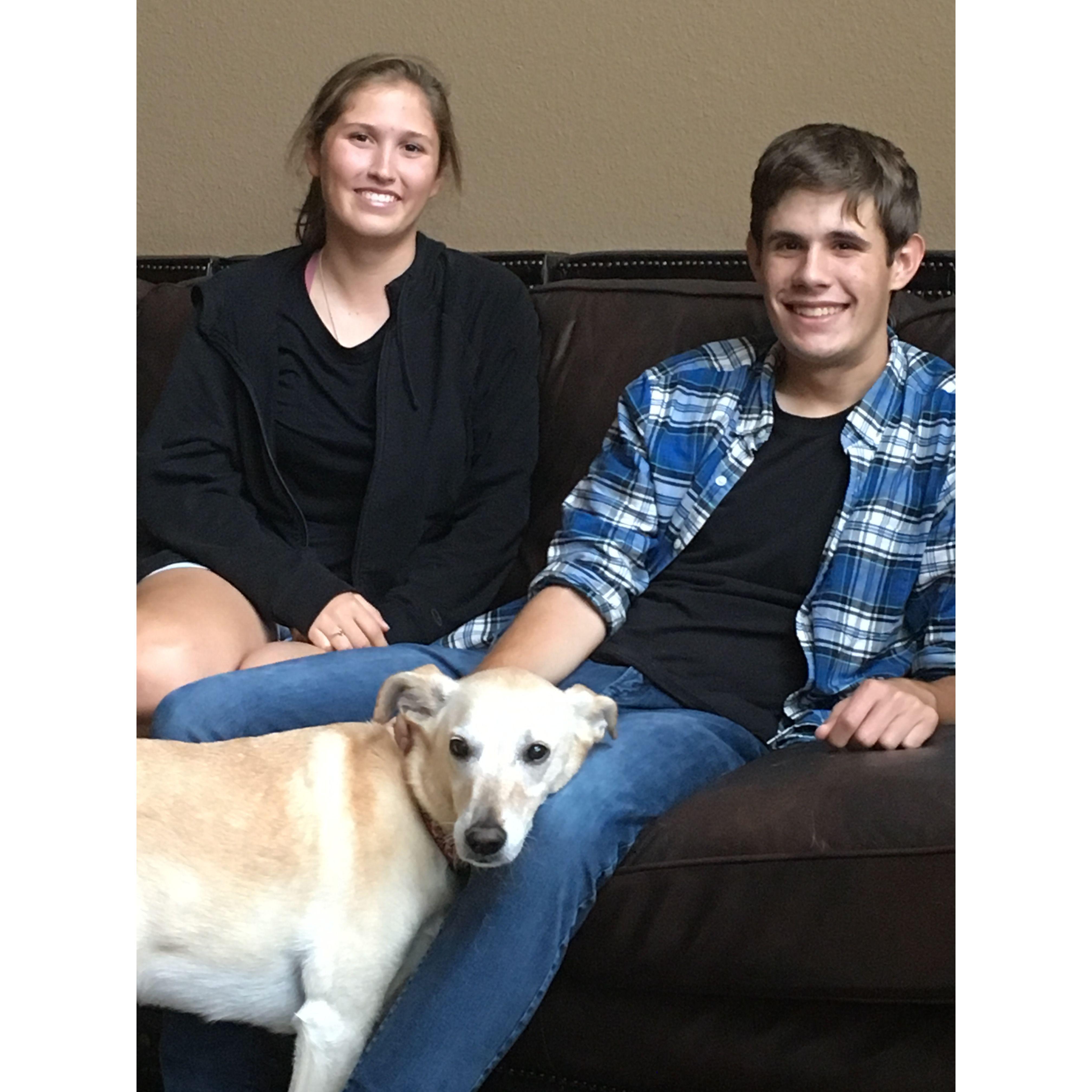 The first time Noah came over to meet Emily's parents... and their dog, Jack!