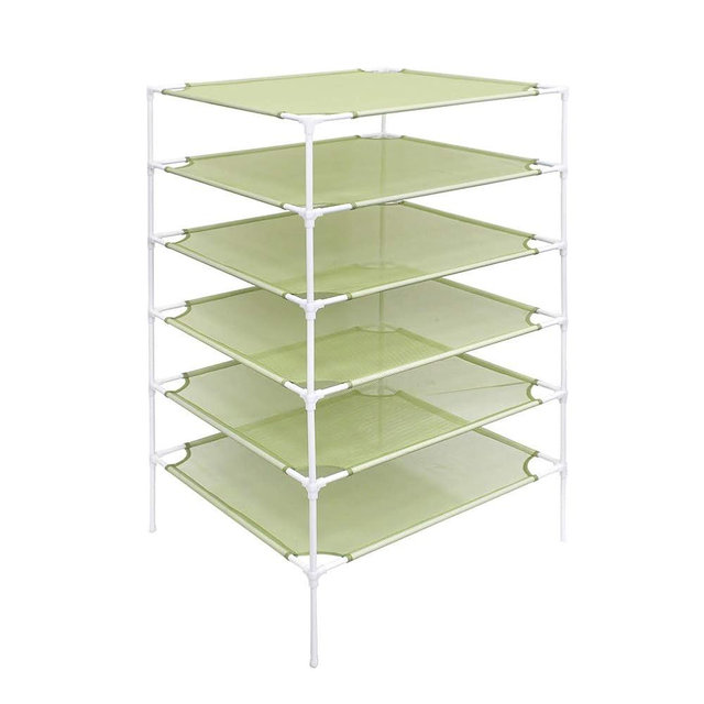 Growsun Sweater Drying Rack 6-Layer Stackable Cloth Mesh Dry Net,Green(Connector Updated)