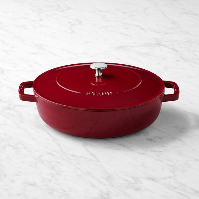 Staub Enameled Cast Iron Braiser, 4-Qt., Cranberry