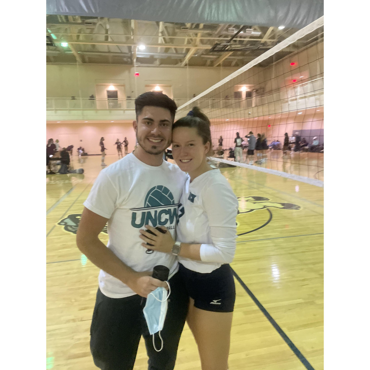 Alex (and of course my mom) never missed a UNCW volleyball game!