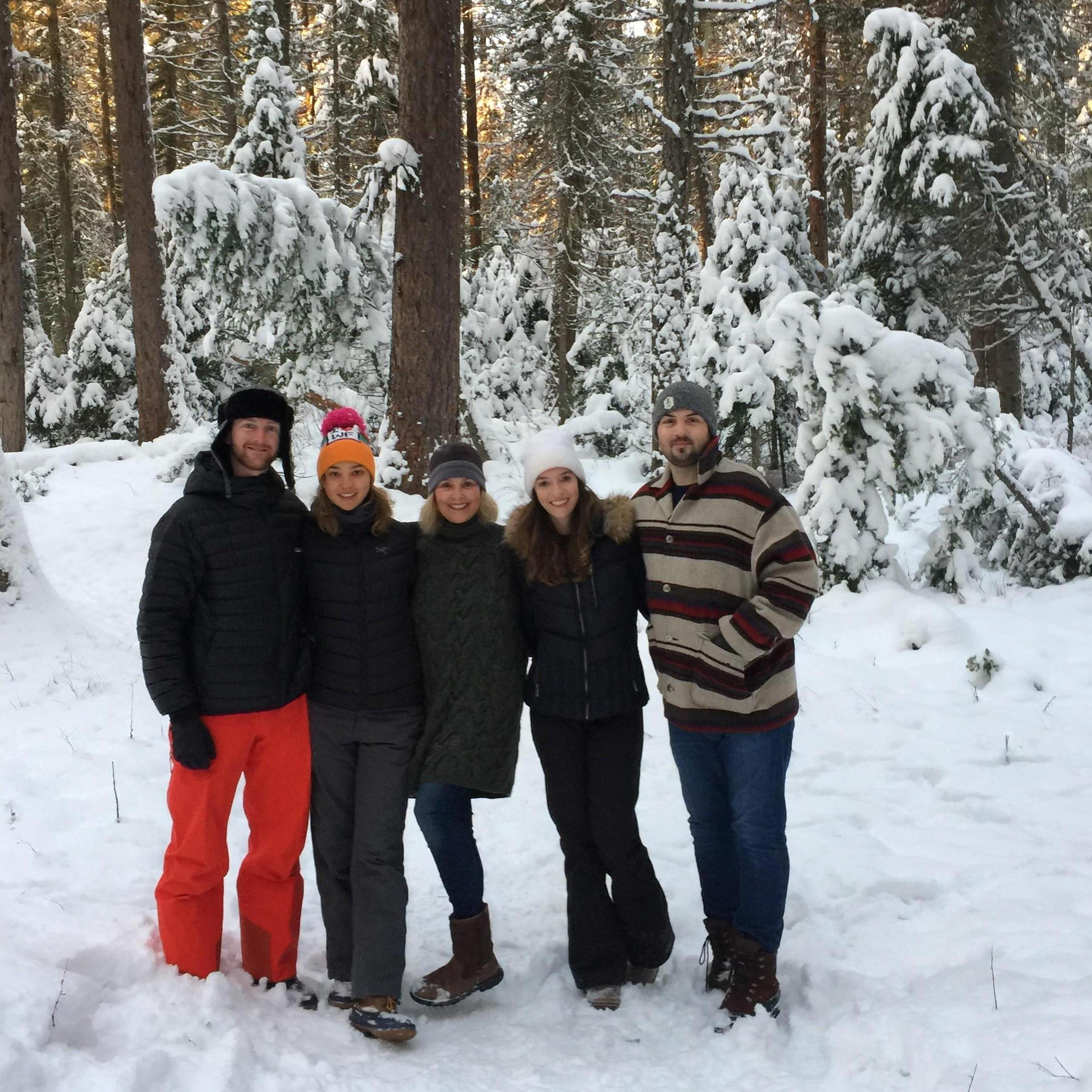 Family hike in Whitefish, MT