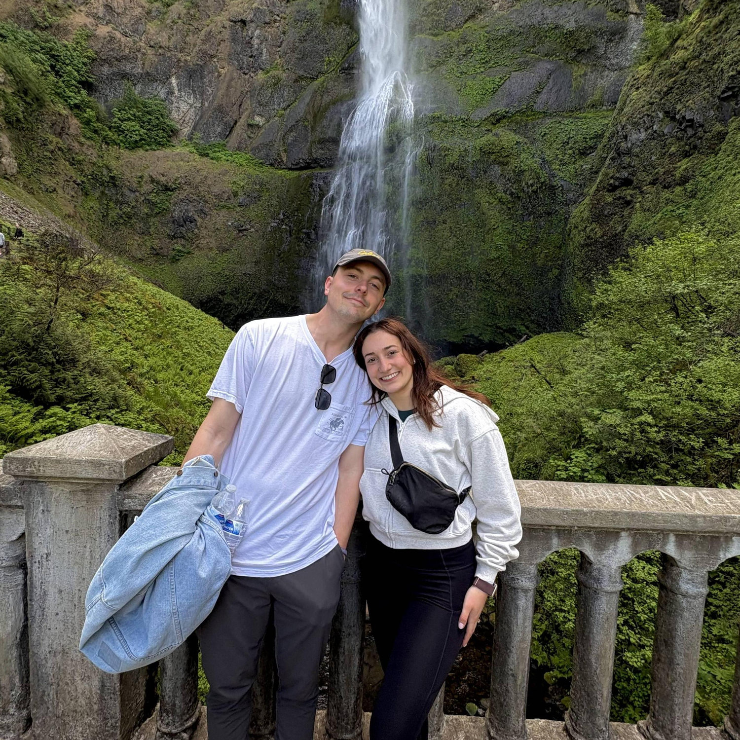 Hiking at Multnomah Falls, OR