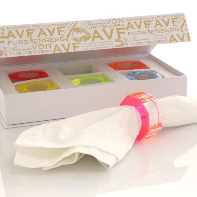 Alexandra Von Furstenberg Bolt Dining Ring Set in Multi-Neon