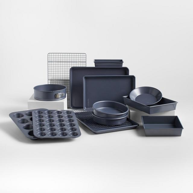 Crate & Barrel Slate Blue 14-Piece Bakeware Set