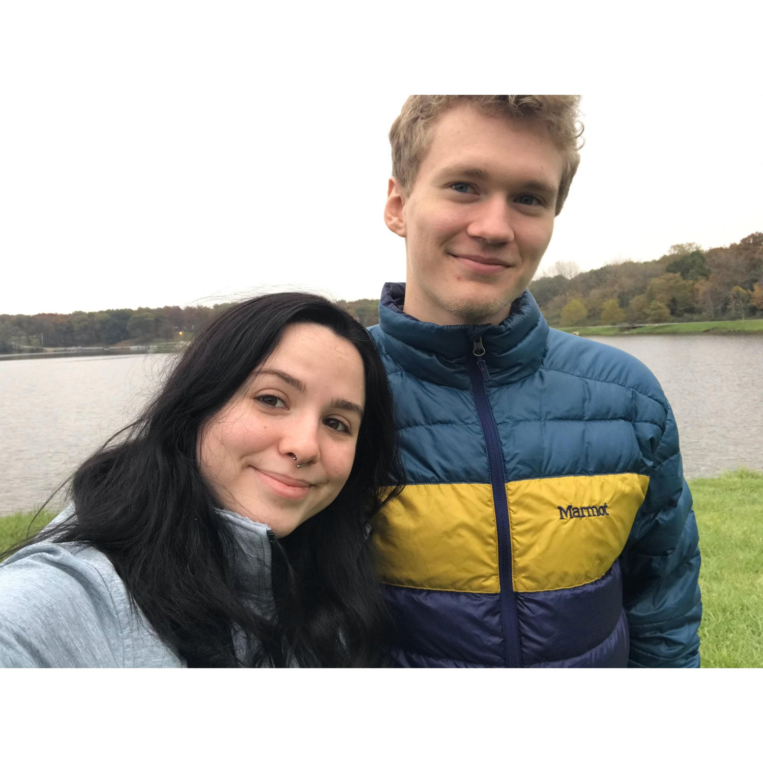 We don't take many pictures together. We're always having too much fun! We were visiting Macomb, IL in this photo!