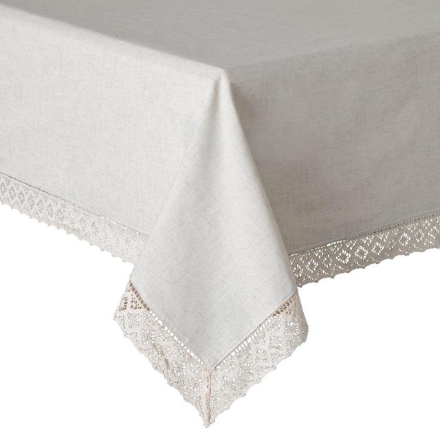 Bee & Willow™ Crochet and Lace 60-Inch x 120-Inch Oblong Tablecloth in Ivory