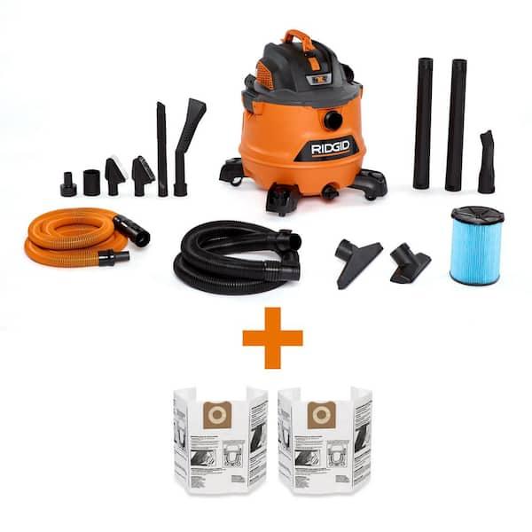 14 Gallon 6.0 Peak HP NXT Wet/Dry Shop Vacuum with Fine Dust Filter, Dust Bags, Hose, Accessories and Car Cleaning Kit
