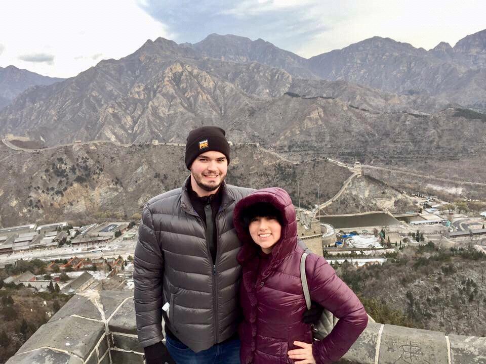 Kyle and Pearl at the Great Wall of China