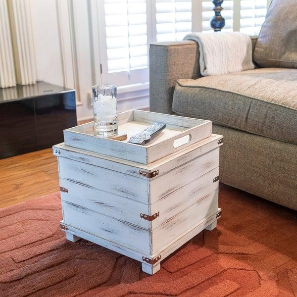 Hadley Weathered Storage Ottoman